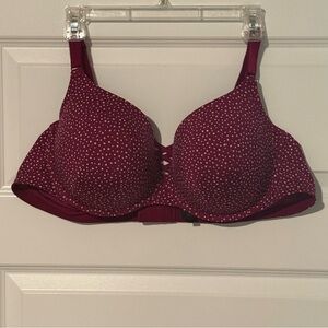 torrid Plum Dot Push-Up Bra with Crisscross Detail
